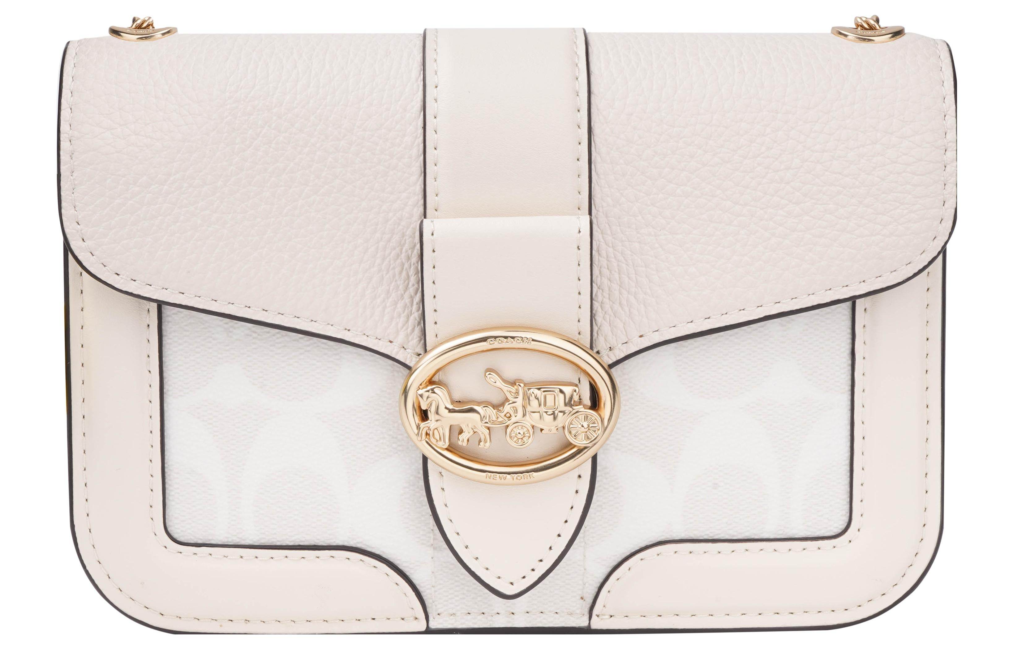 Сумка женская Coach Georgie 19 Carriage Buckle Colour Block - Boxette Shop